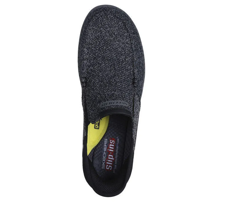 Skechers Mens Slip-ins Relaxed Fit Melson Bentin Black