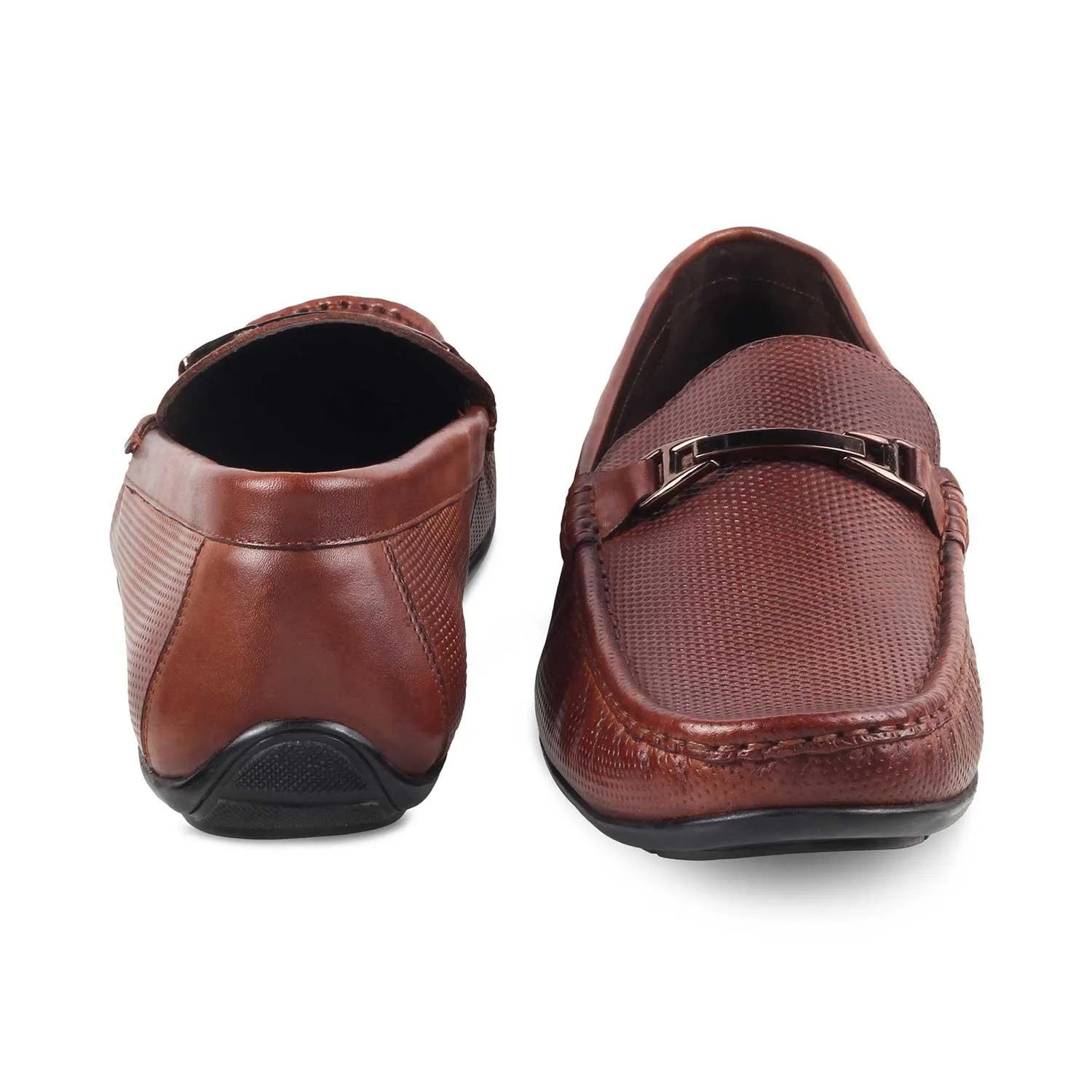 The Abianca Tan Men's Leather Driving Loafers Tresmode