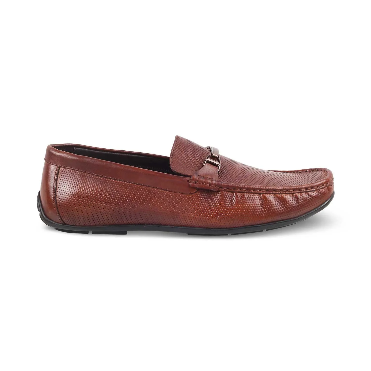 The Abianca Tan Men's Leather Driving Loafers Tresmode