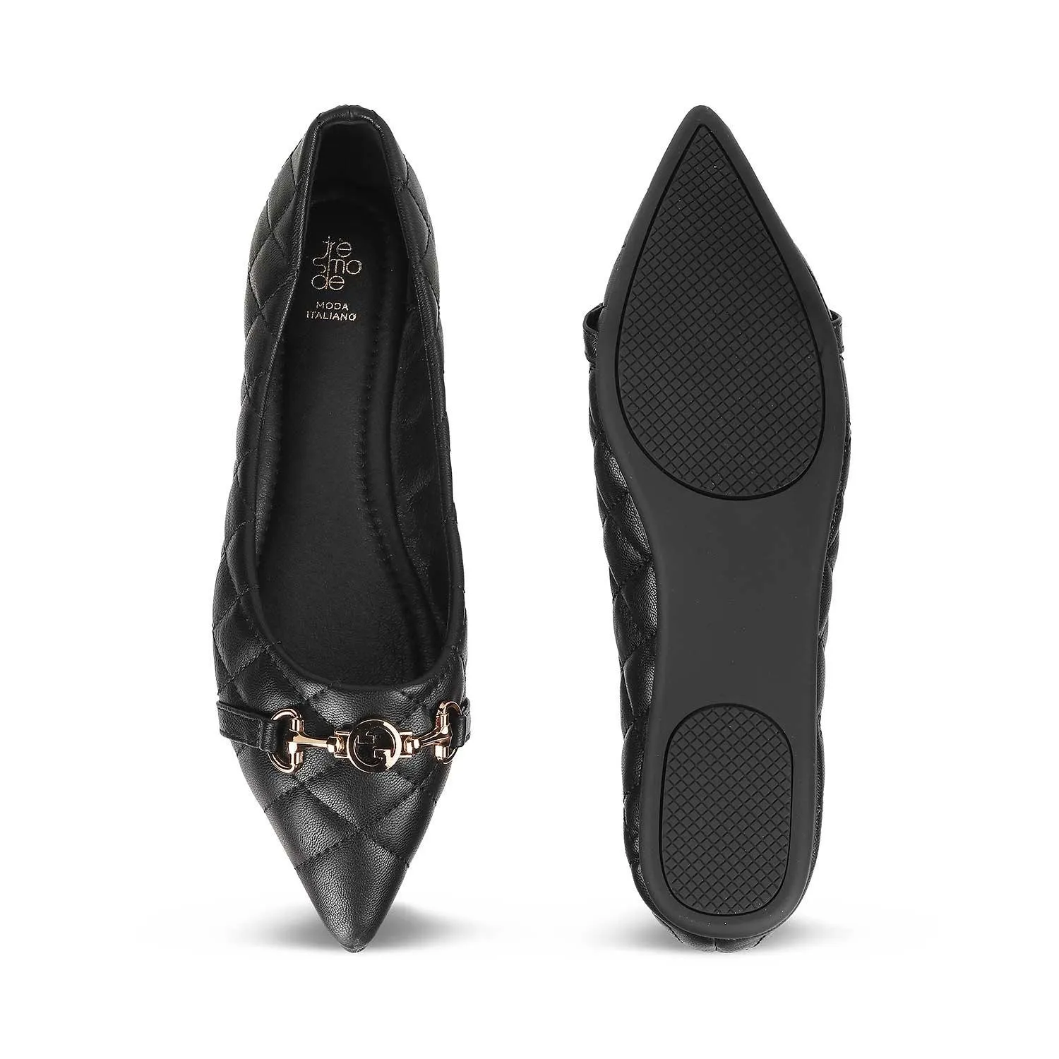 The Delta Black Women's Dress Ballerinas Flats