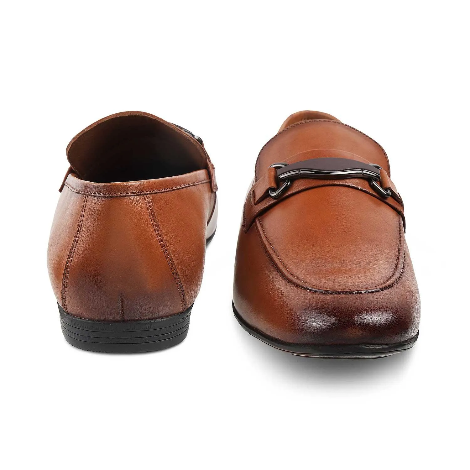 The Regamo Tan Men's Leather Loafers Tresmode