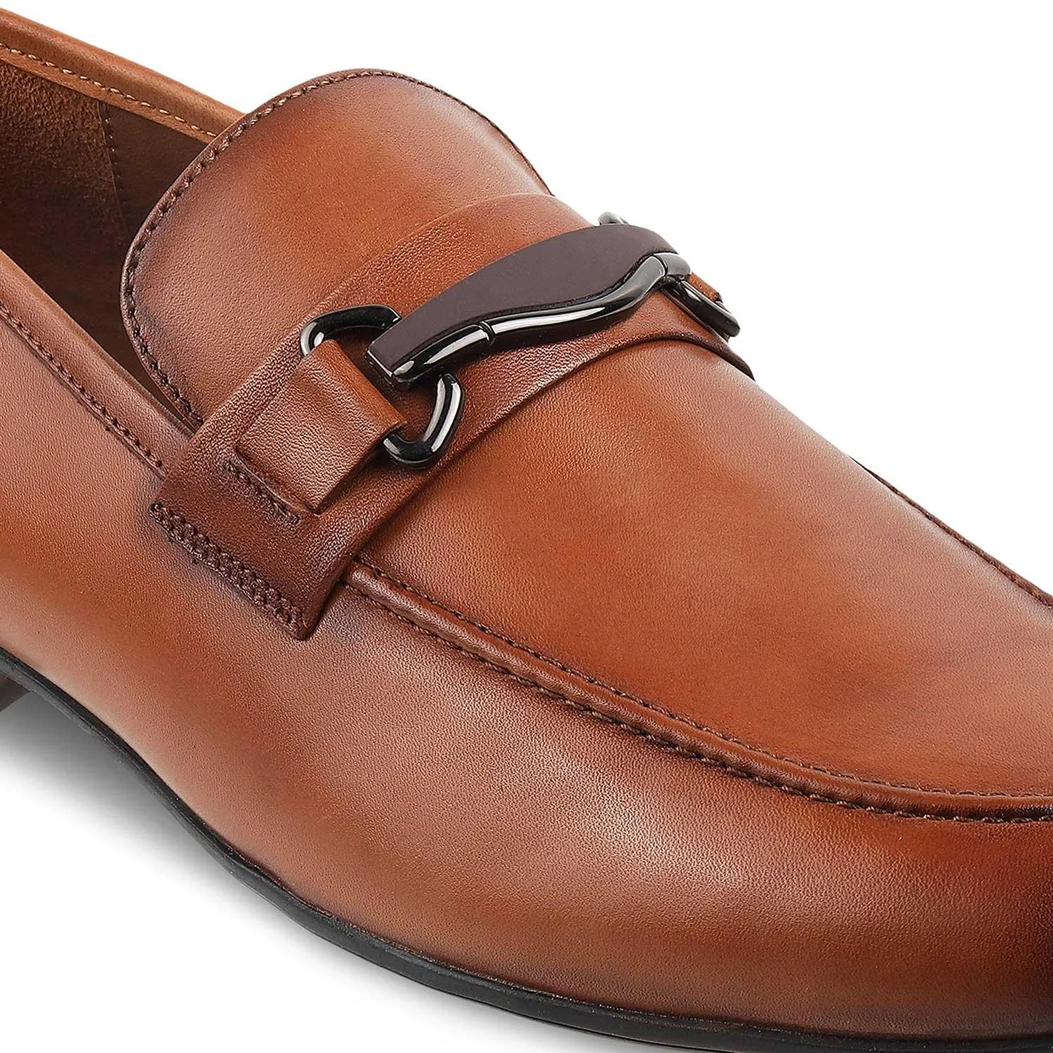 The Regamo Tan Men's Leather Loafers Tresmode