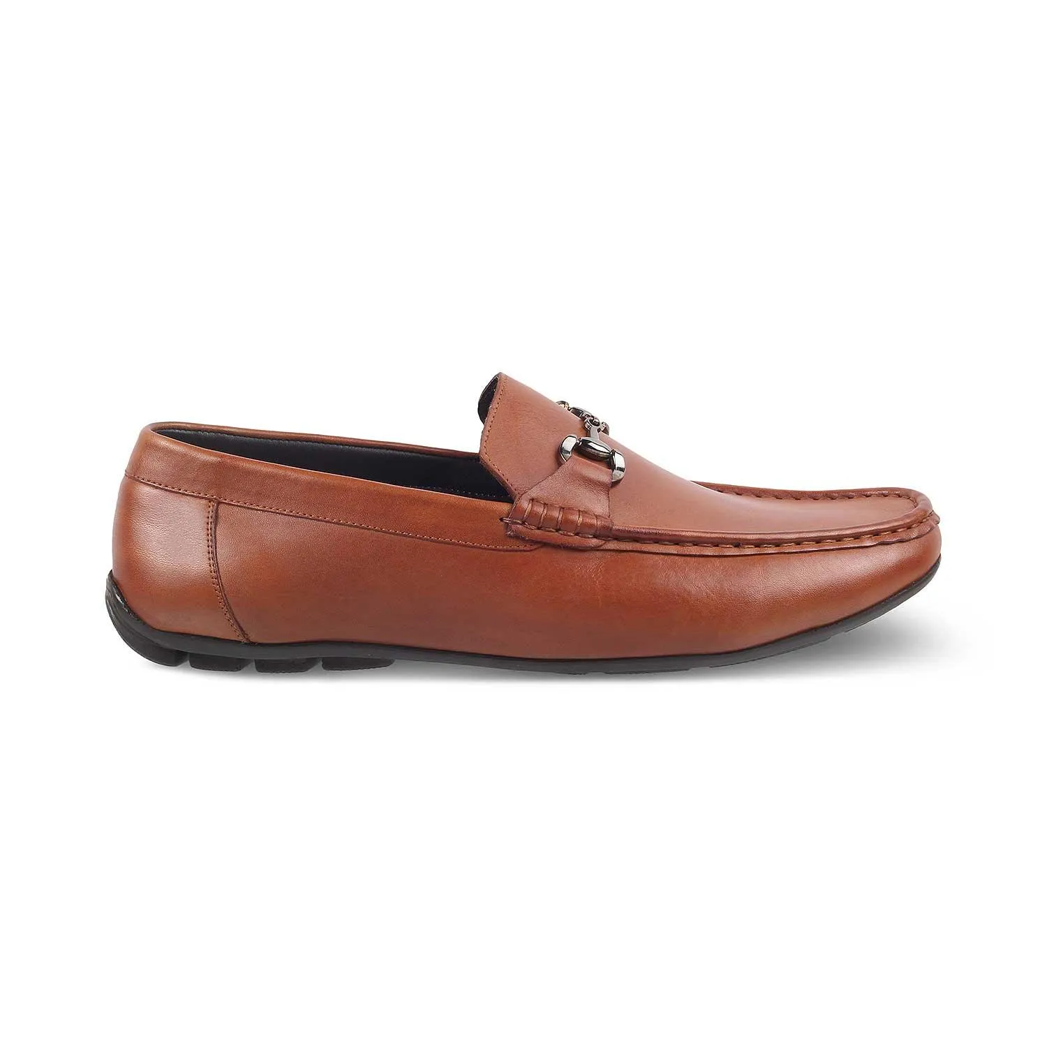 The Votterdam Tan Men's Leather Driving Loafers Tresmode