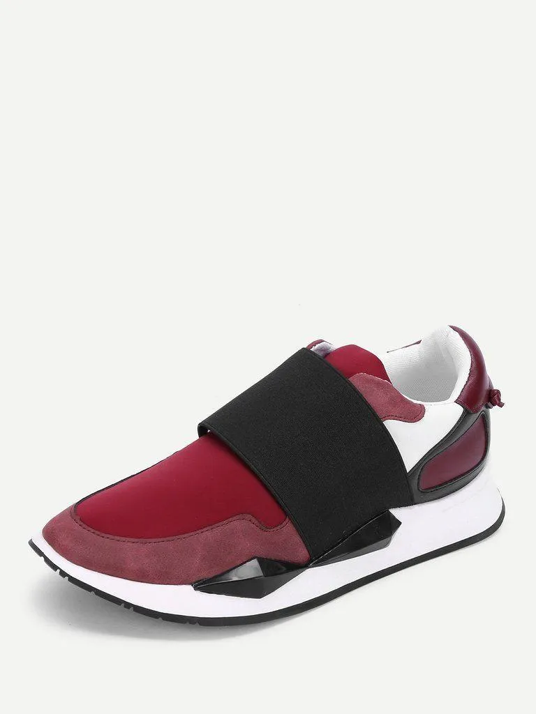 Two Tone Slip On Sneakers