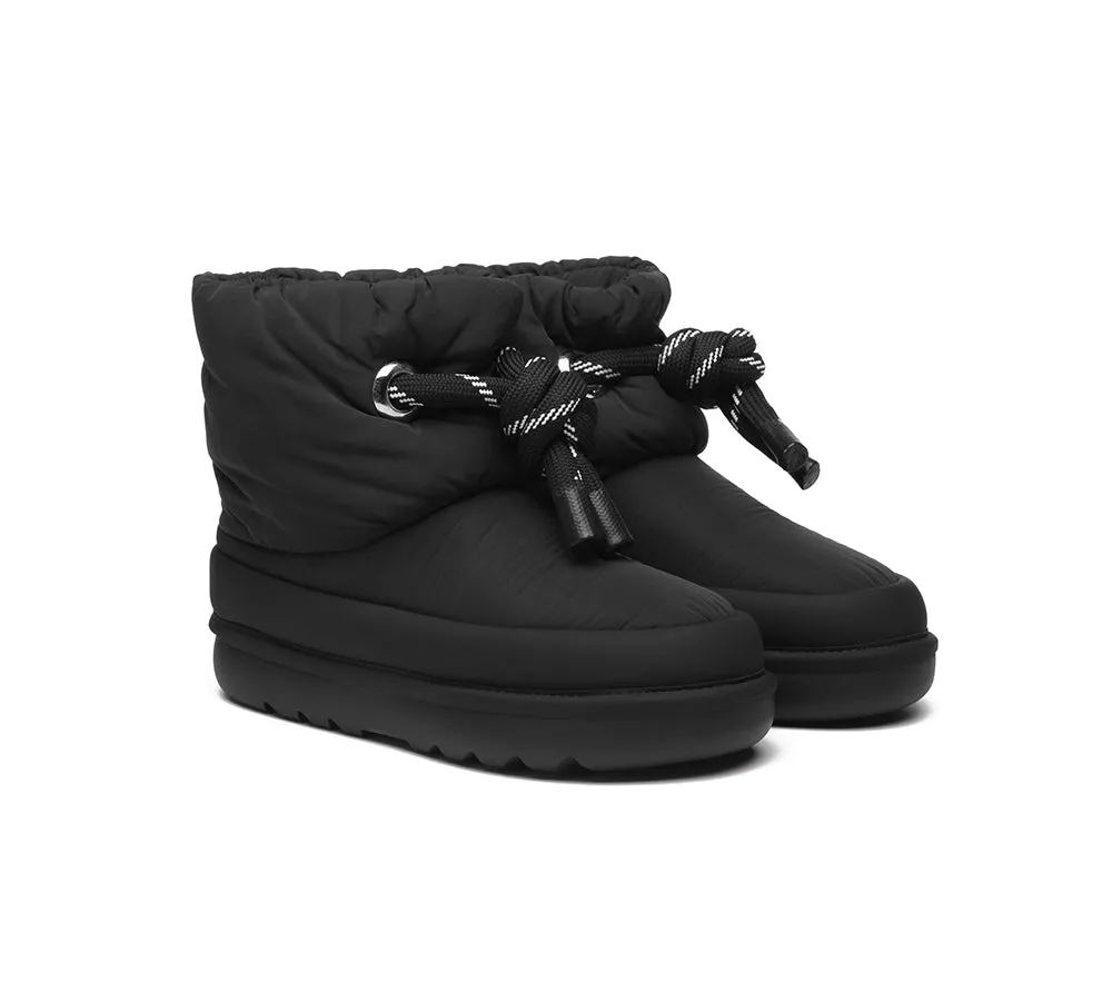 UGG Boots Women Sheepskin Wool Waterproof Adjustable Drawstring Ankle Boots Delabra