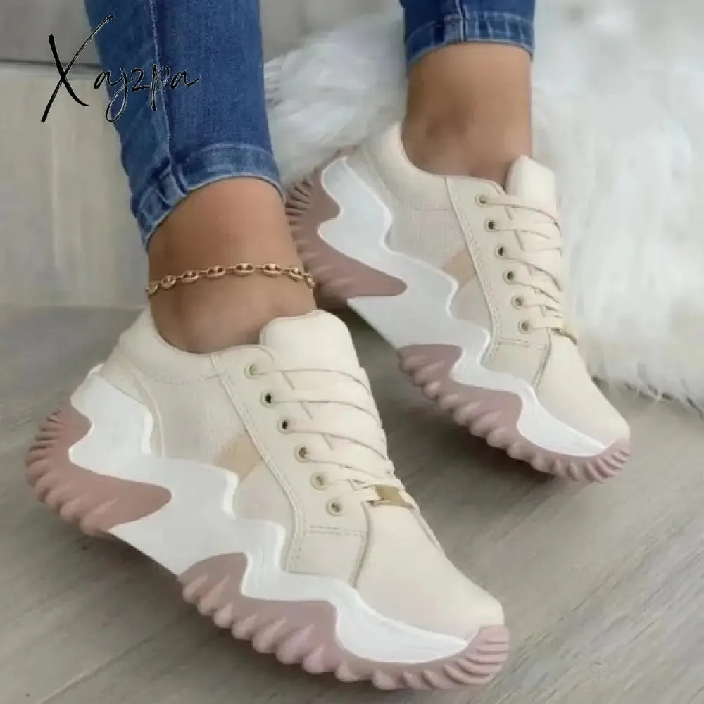 Xajzpa - White Casual Sportswear Daily Patchwork Contrast Round Keep Warm Comfortable Shoes